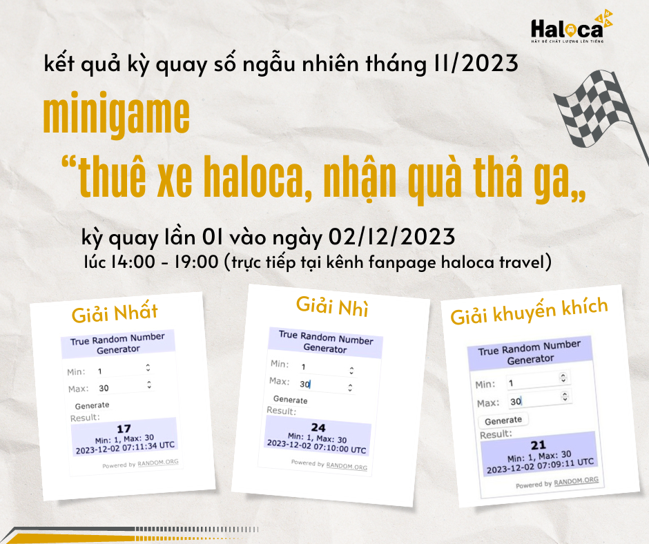 Ket Qua Ky Quay Thang 11 2023 Minigame Thue Xe Haloca Nhan Qua Tha Ga